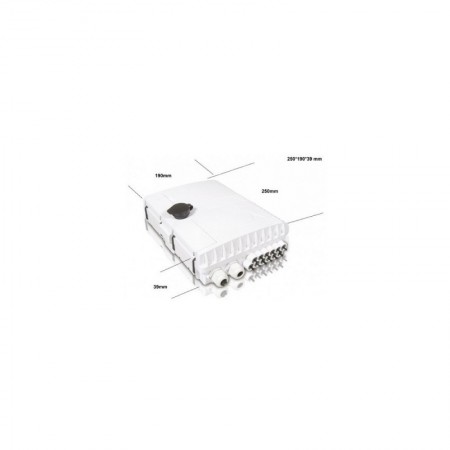 Caja exterior de fibra óptica IP-65 para 12 adaptadores  SC simplex/ LC dúplex