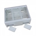 Caja de superficie  2 X Rj45 Keystone con 2 x Schuko blanco y 2 x Schuko rojo