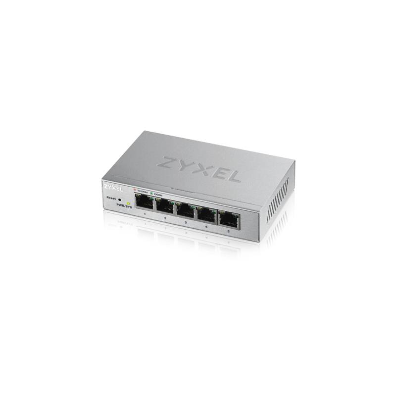 Switch Zyxel Gestionable 5 puertos Gigabit 10/100/1000