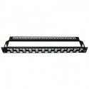 Patch panel rack  1U  con retenedor  24 x RJ45 Cat6 modular