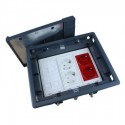 Caja para suelo  4 X Rj45 Keystone con 2 x Schuko blanco y 2 x Schuko rojo