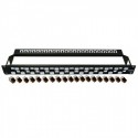 Patch panel rack  1U  con retenedor  24 x RJ45 Cat6 modular