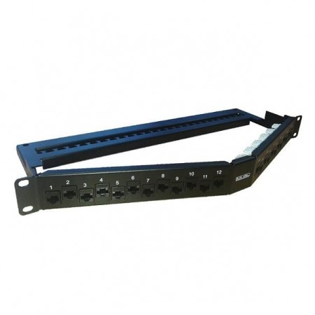 Patch panel 1U Cat6A angulado 24 RJ45