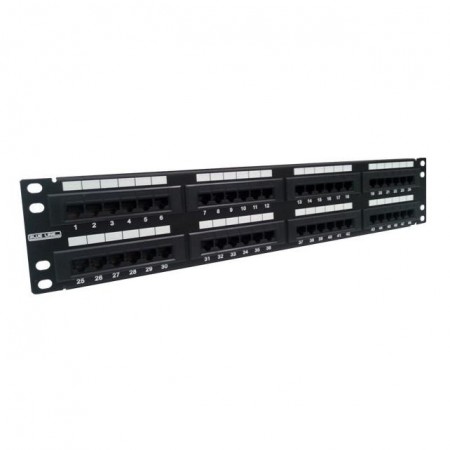 Patch panel 48 puertos Cat5e 2U Rj45 utp