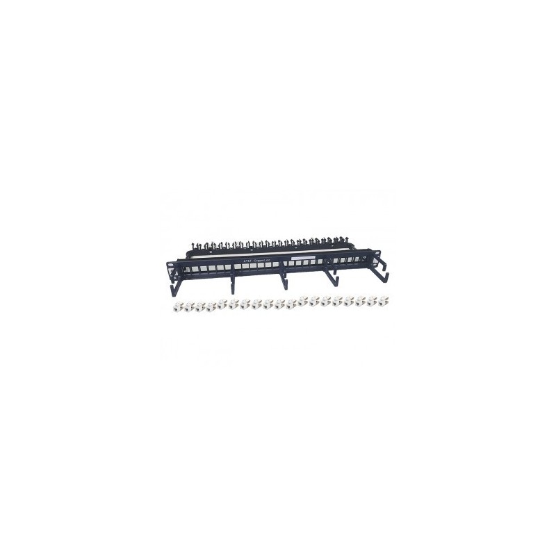 Patch panel 1U Cat6A 24 X Rj45 Modular