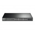 Switch Tp-Link 24 puertos enrackable gestionable Gigabit L2 10/100/1000 POE plus y 4 SFP