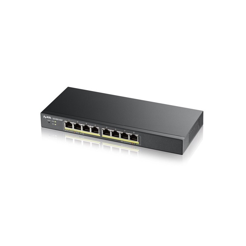 Switch Zyxel PoE Gestionable por Web 8 puertos Gigabit Ethernet 10-100-1000