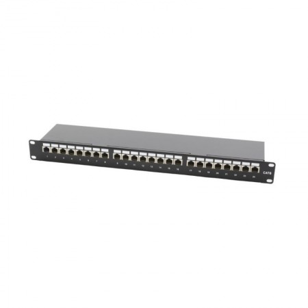 Patch panel rack  1U  24 x RJ45 Cat6 FTP