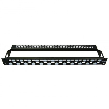 Patch panel rack 1U vacio 24 puertos UTP Lapara Networking