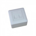 Caja de superficie  2 X Rj45 Keystone 80 x 80