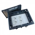 Caja para suelo 2 X Rj45 Keystone con 4 x Schuko blancos