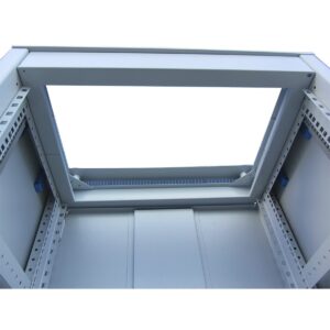 Armario rack ETSI PS System con perfiles mixtos 19/21 y paneles laterales desplazables