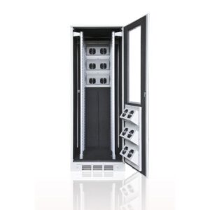 Armario rack acústico Silent Plus 42U en gris RAL 7035