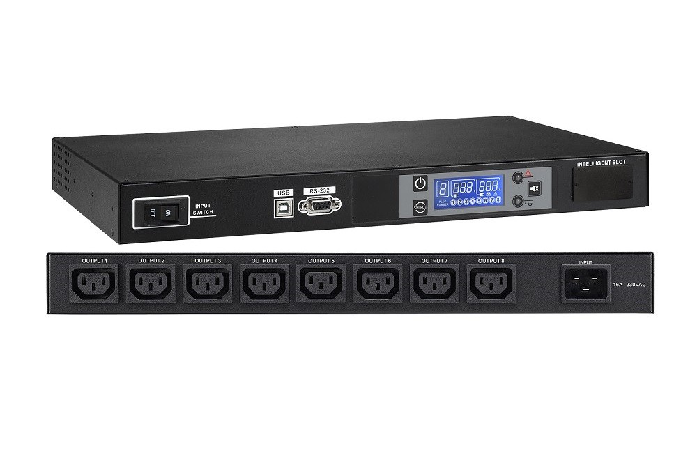 Regleta PDU Rack 19" con monitorización Rack 8 x IEC C13 Lapara