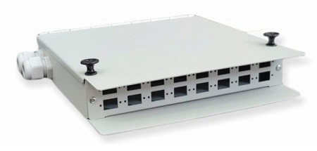 Caja mural metálica fibra óptica para 16 SC simplex / LC dúplex