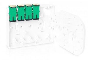Caja de plástico de fibra óptica para carril DIN 4 SC simplex