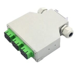 Caja metálica de fibra óptica para carril DIN 6 SC dúplex