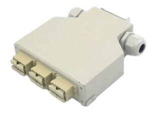 Caja metálica de fibra óptica para carril DIN 6 SC dúplex
