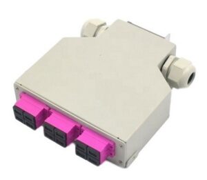 Caja metálica de fibra óptica para carril DIN 6 SC dúplex