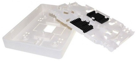Caja fibra óptica de empalme para 12 fusiones y derivación FTTH