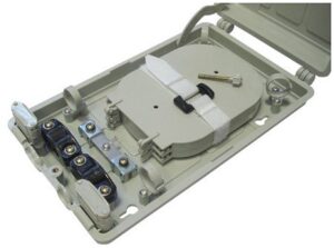 Caja empalme de fibra óptica para 24 fusiones FTTH