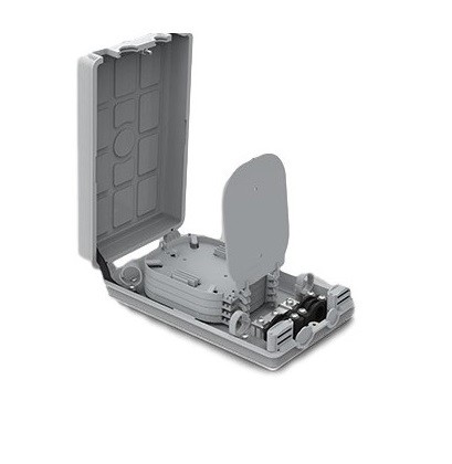 Caja empalme de fibra óptica para 24 fusiones FTTH