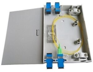 Caja empalme de fibra óptica para 6 fusiones FTTH