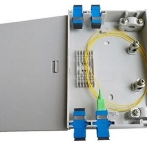 Caja empalme de fibra óptica para 6 fusiones FTTH