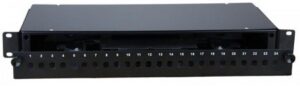 Bandeja extraíble 19" fibra óptica para 24 ST simplex (incl. casete)