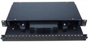 Bandeja extraíble 19" fibra óptica para 24 ST simplex (incl. casete)