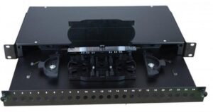 Bandeja extraíble 19" fibra óptica para 24 ST simplex (incl. casete)