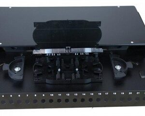 Bandeja extraíble 19" fibra óptica para 24 ST simplex (incl. casete)