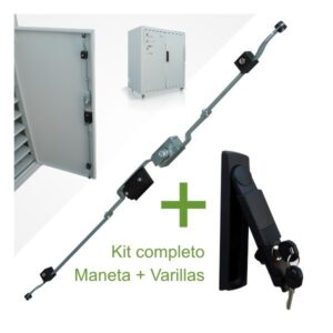 Kit maneta abatible y sistema de varillas para rack de custodia
