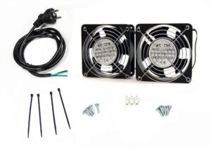Kit de ventilación rack mural dos ventiladores low cost