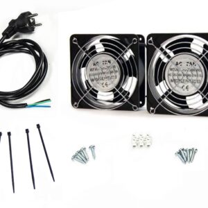 Kit de ventilación rack mural dos ventiladores low cost