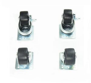 Ruedas para rack kit 4 unds con freno universal