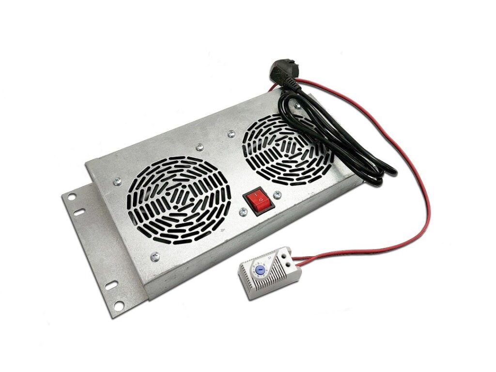 Unidad de ventilación rack mural IP dos ventiladores con termostato