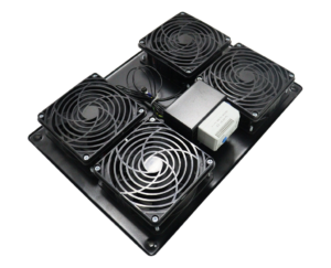 Unidad de ventilación rack cuatro ventiladores con termostato