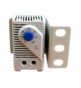 Termostato analógico carril DIN con soporte para rack 19"