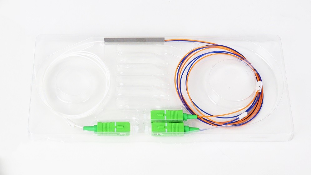 Splitter fibra óptica SM 1X SC APC a 2 X SC APC