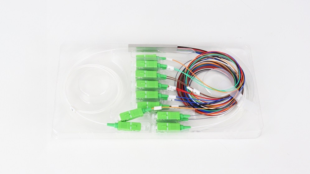 Splitter fibra óptica SM 1X SC APC a 16 X SC APC