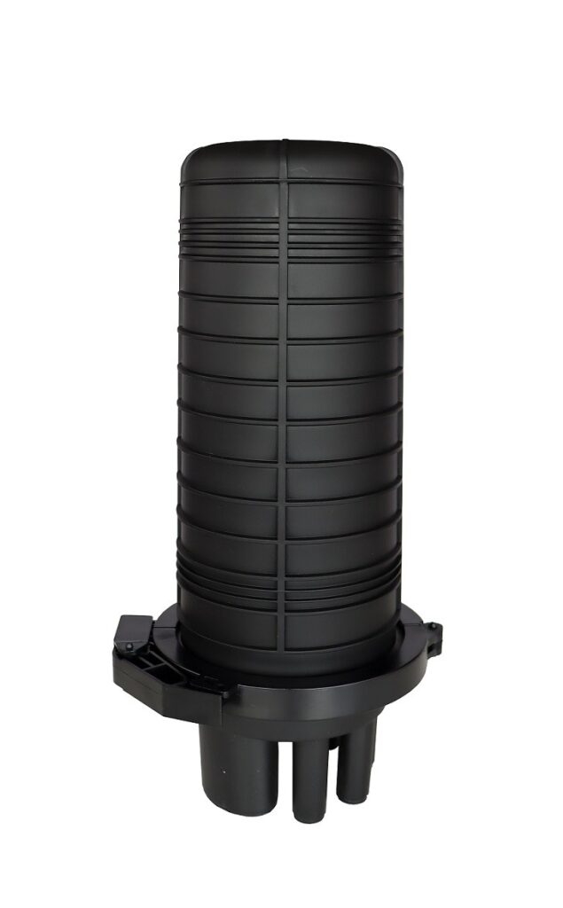 Caja empalme torpedo fibra óptica IP-68 144 fusiones