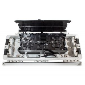 Caja empalme de fibra óptica exterior IP68 para 128 fusiones