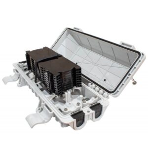 Caja empalme de fibra óptica exterior IP68 para 128 fusiones