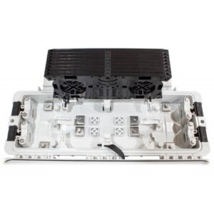 Caja empalme de fibra óptica exterior IP68 para 128 fusiones