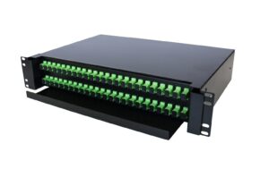 Bandeja fibra óptica extraíble 19" con 48 pigtail SC APC (incl. 4 casetes)