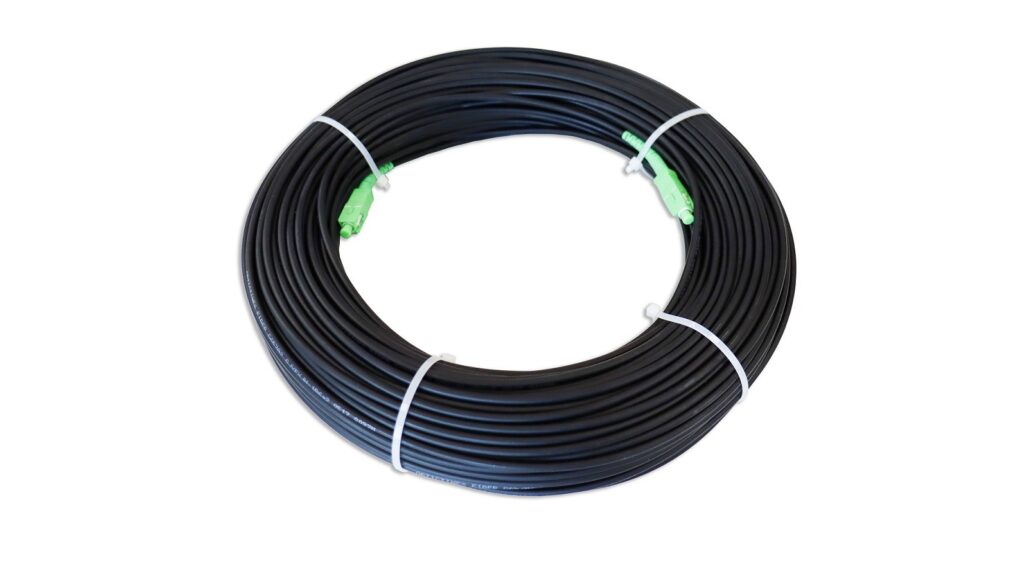 Cable fibra óptica SC acometida FTTX reforzado APC