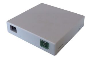 Caja de superficie de fibra óptica con 1 SC APC Simplex y 1 pigtail