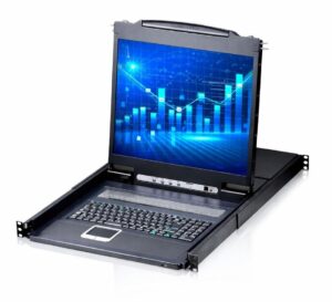 Consola KVM rack 19" LCD 19", 8 puertos VGA , USB/PS2, Aten CL1308N