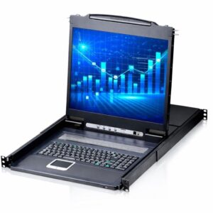 Consola KVM rack 19" LCD 19", 8 puertos VGA , USB/PS2, Aten CL1308N